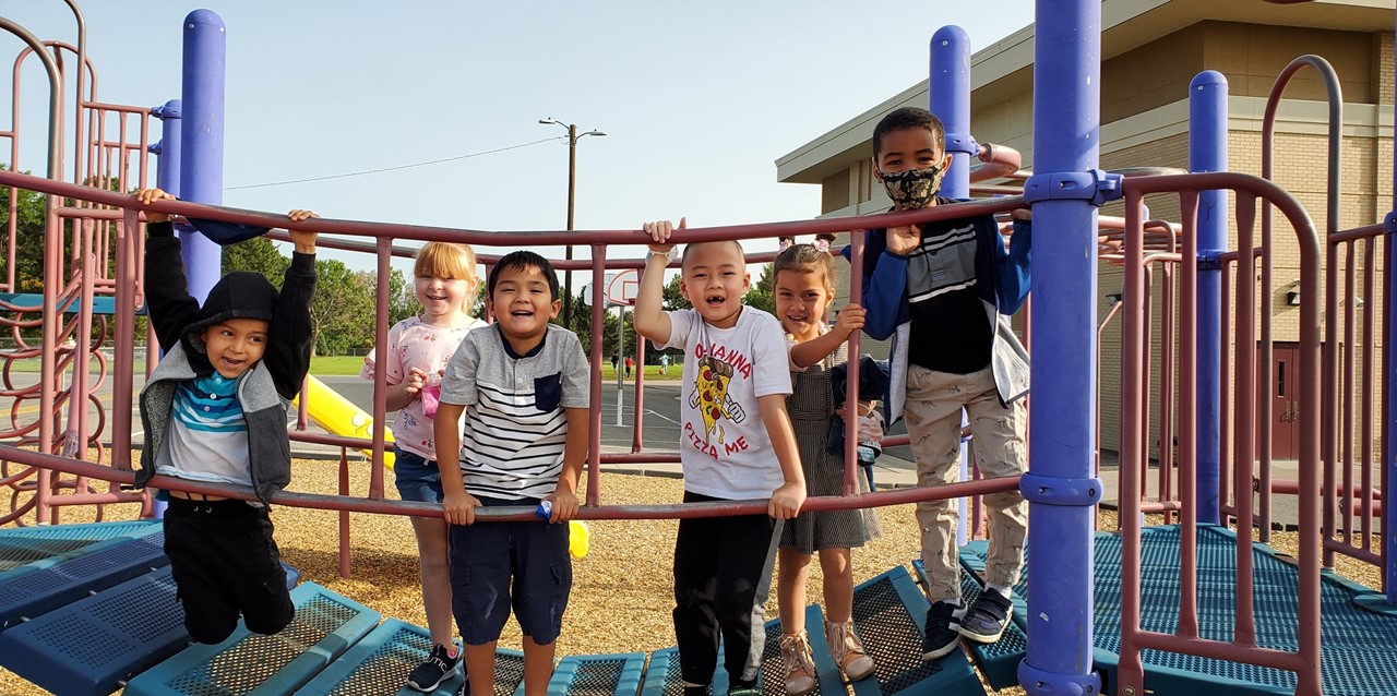 Student on Playground at Alice Terry 