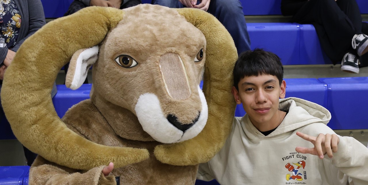 Sheridan Ram and HS Student
