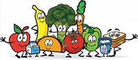 Cartoon fruit and vegetables 